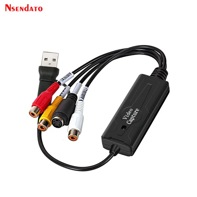 USB 2.0 Type C AV S Video Capture Card Adapter RCA AV Video Composite to USB Type C Converter Support NTSC PAL For Camera OBS PC