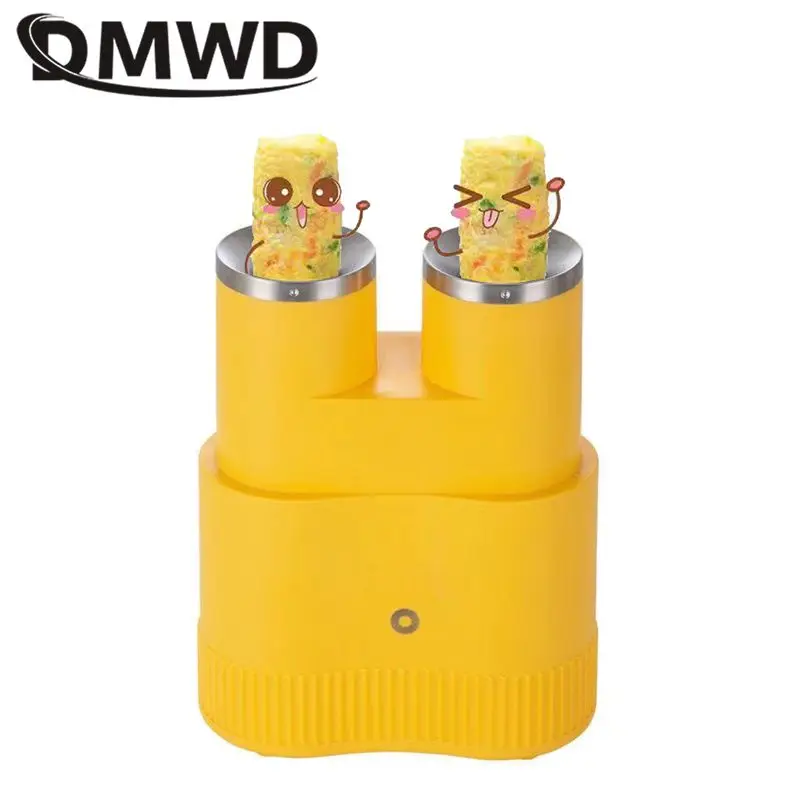 DMWD Automatic Rising Egg Roll Maker Double Tube Non-stick Egg sausage machine Rapid heating Omelette Sausage Burrito Roaster