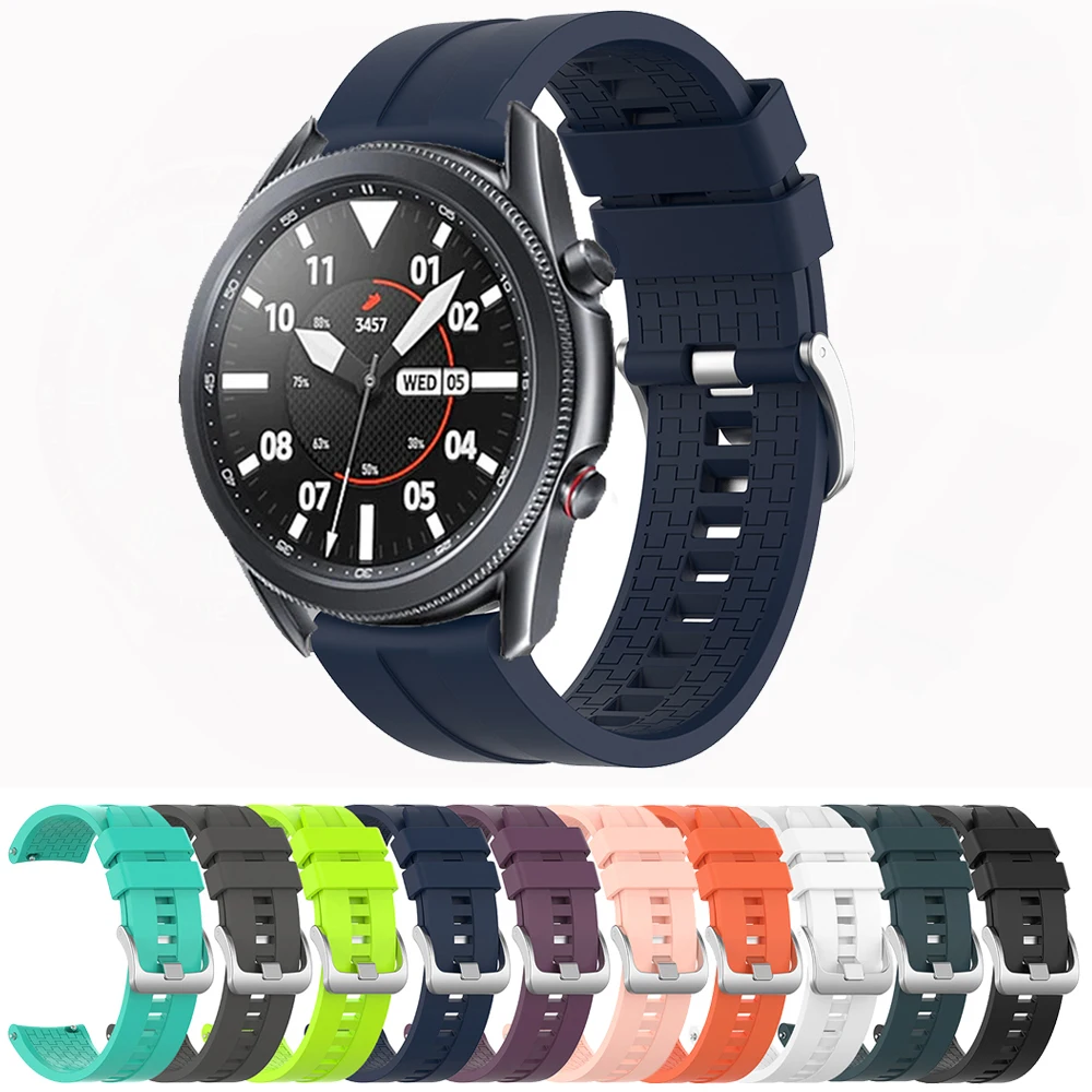 For Samsung Galaxy Watch 3 41Mm 45Mm Band 20Mm 22Mm Strap Sport Silicone Watchband For Amazfit Gtr 2/2E Gts 2/2E/2 Mini Correa