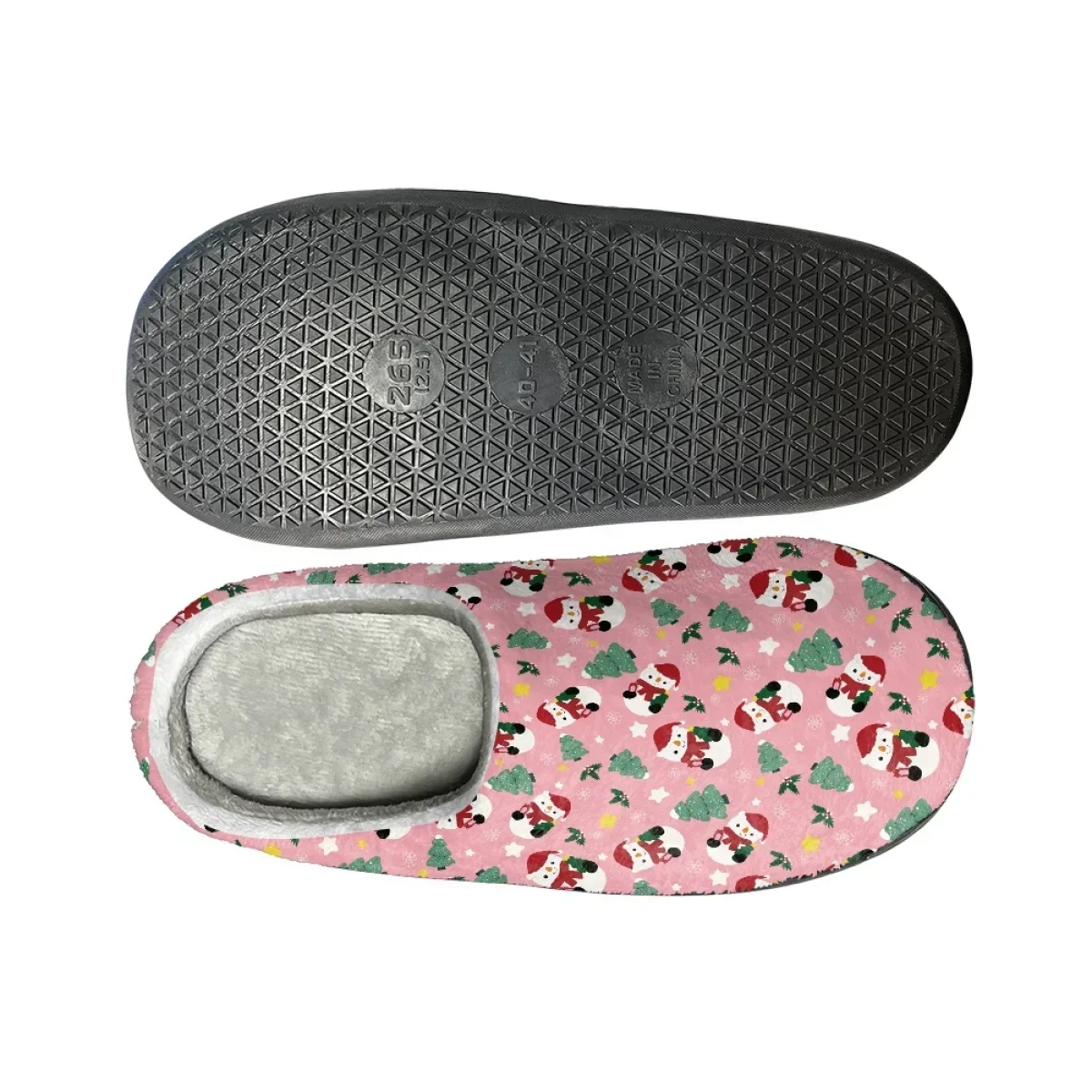 Christmas Design Flats Indoor Floor Footwear Winter Women Warm Home Cotton Slippers Comfortable Casual Non-slip Couple Slides