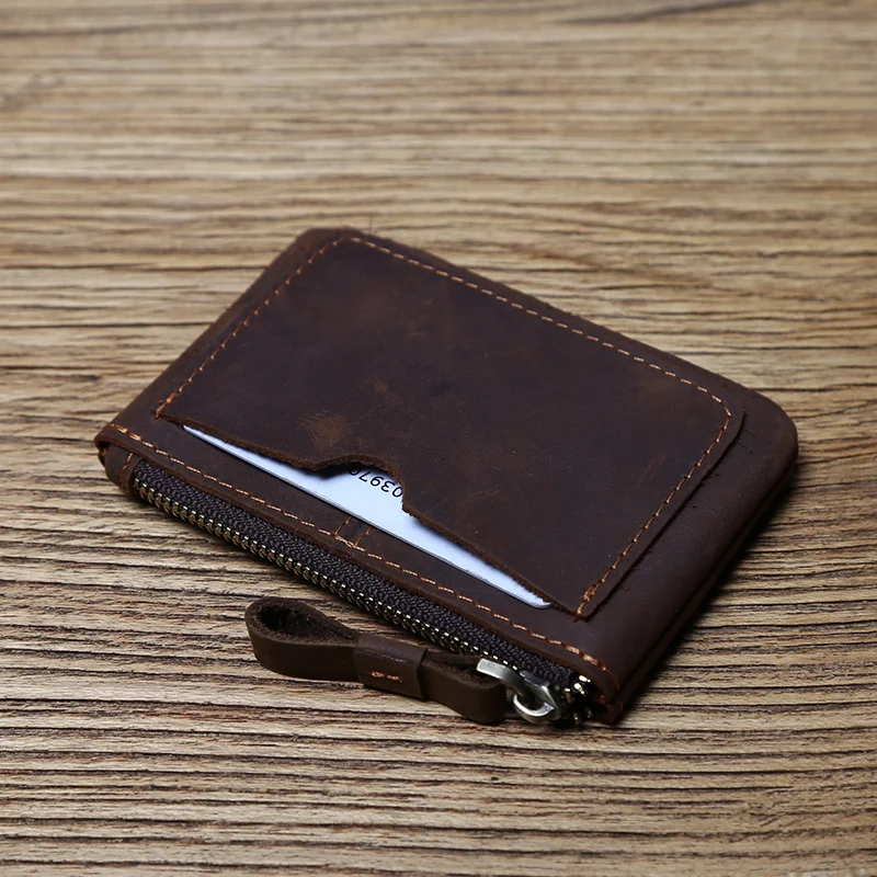 Coin Purse Card Wallet Retro Leather Men Small Wallet