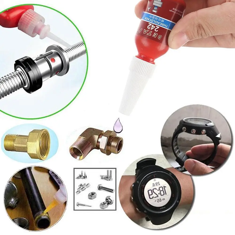 10ml Thread Locking Glue 242/271 Screw Glue Tightening Screws Prevent Loosening Rusting Caulking Temperature Resistance Anaerobi