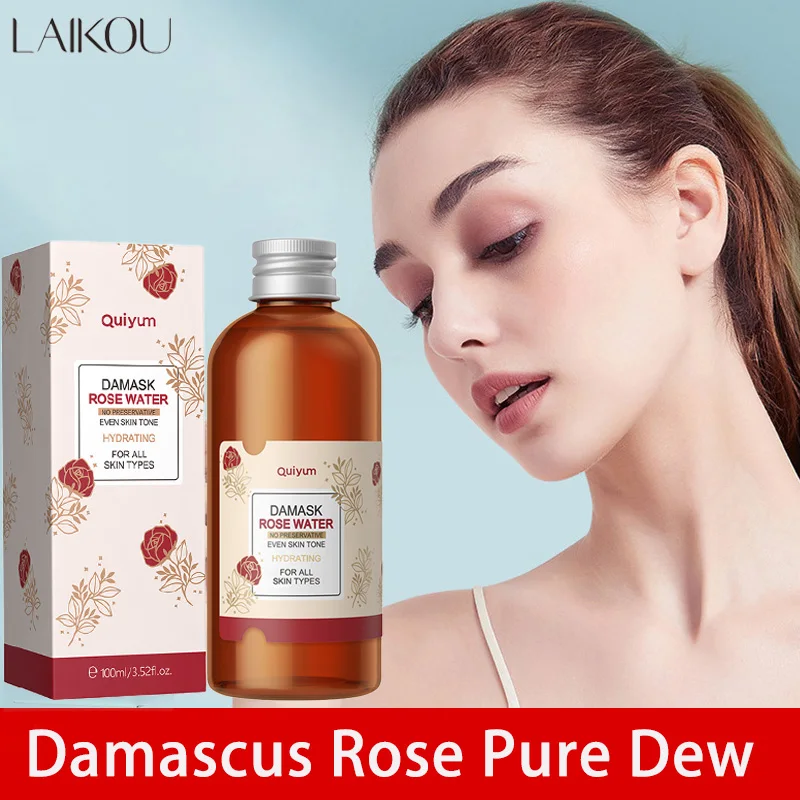Face Care Rose Water Nourishing Skin Improve Dullness Anti Aging Facial Toner Damask Korean Skincare Products 100ml