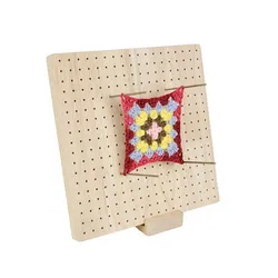 Premium Wooden Blocking Board for Crochet and Knitting Projects (23.5cmx23.5cm)