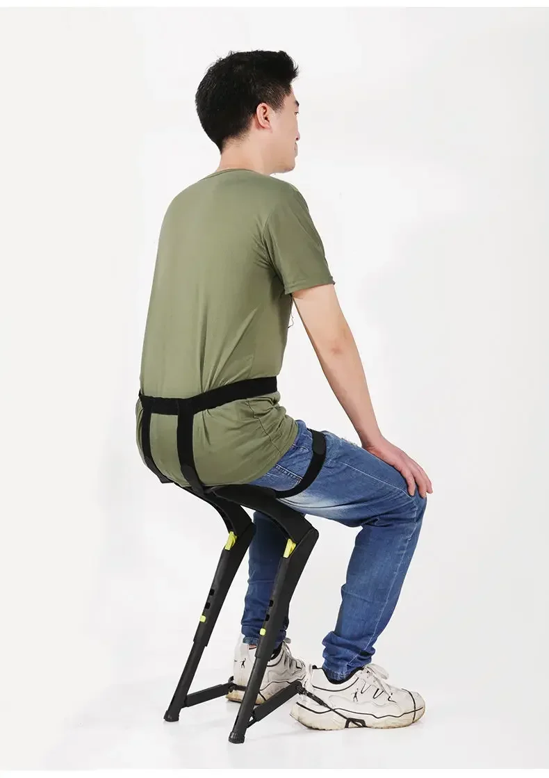 Exoskeleton Wearable Sports Lightweight Folding Chair Fishing Outdoor Portable Travel Multifunctional Seat Stool with folding chair retractable stool fishing accessory fishing chair tray