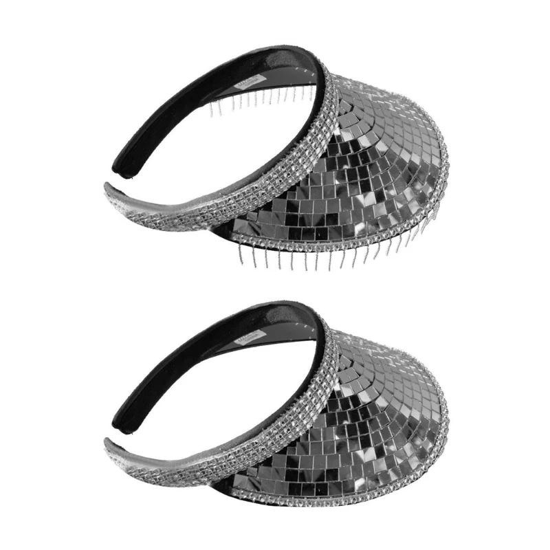 

Фестиваль диско-шара, козырек со стразами, шляпа, дискотека, козырек для женщин, блестящий козырек