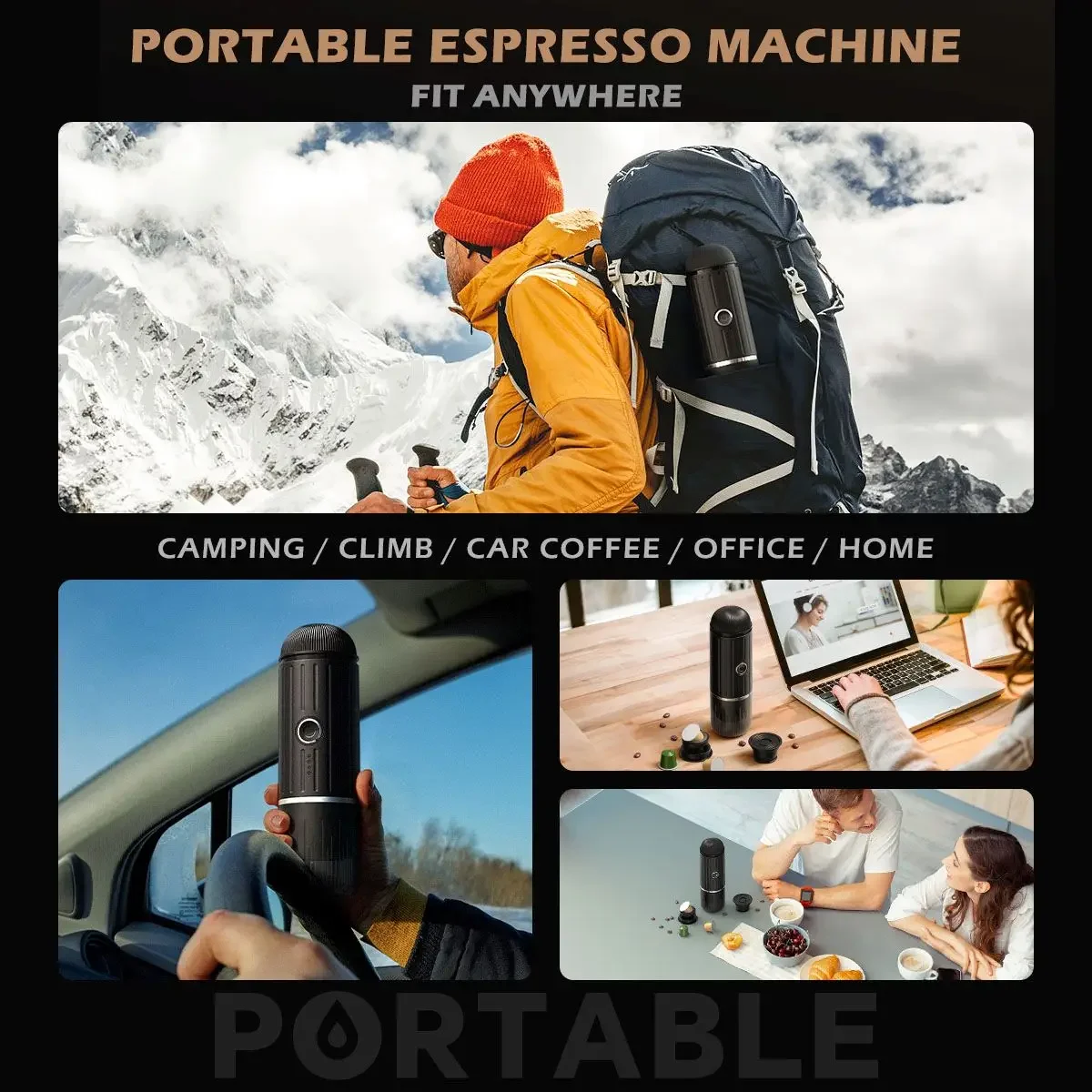 Espresso Maker 2-in-1 Portable Espresso Machine
