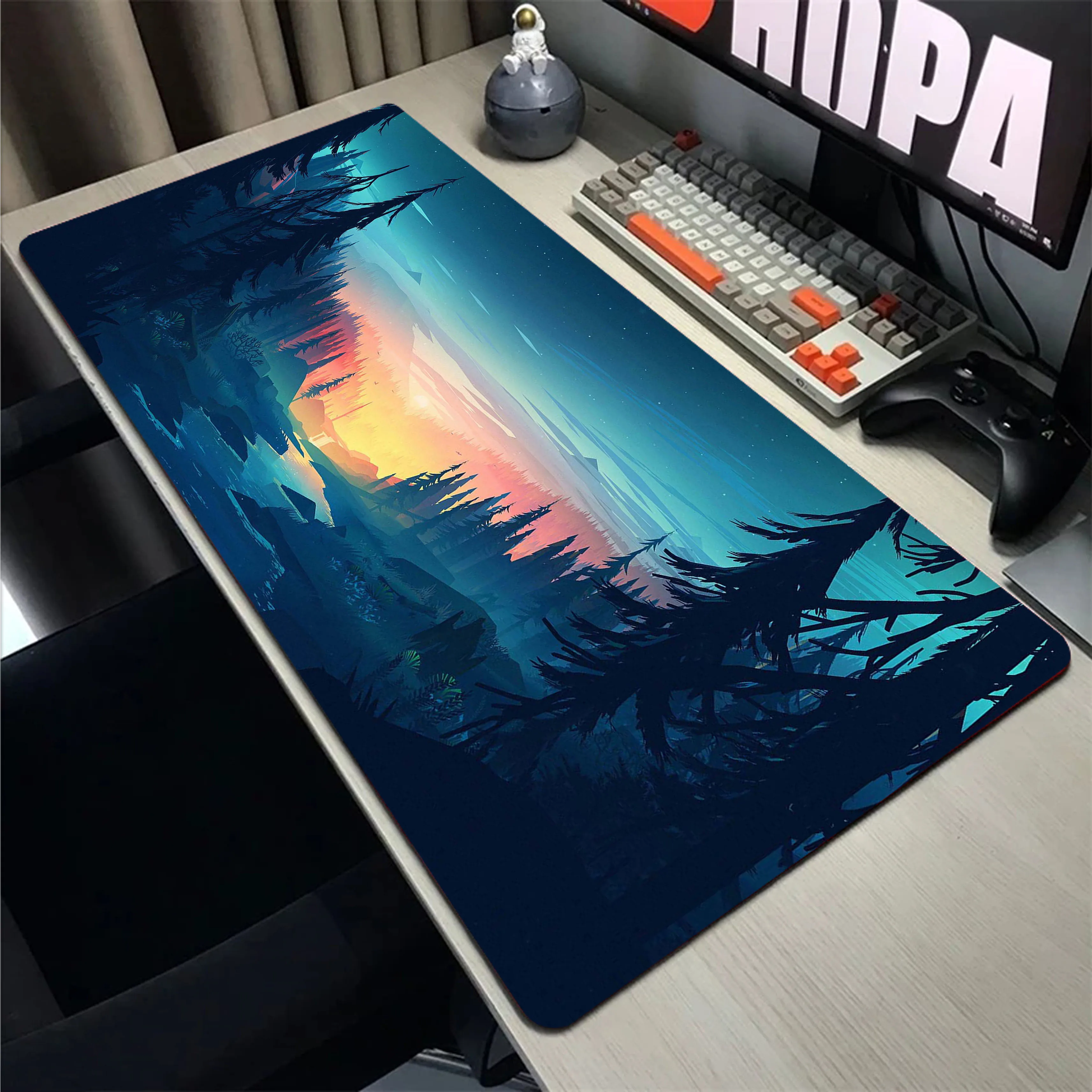 

Forest Firewatch Scenery Gamer Mouse Pad Mousepads Locking Edge Mouse Mat Gaming Mousepad Keyboard Pads Tapis De Souris 90x40cm