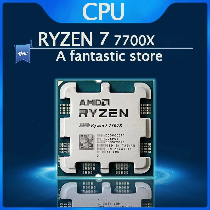 

AMD Ryzen 7 7700X R7 7700X 4.5 GHz 8-Core 16-Thread CPU Processor 5NM L3=32M 100-000000591 Socket AM5 New but without cooler