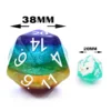 Bescon Jumbo 20 Sides Dice 1.5 inch in Colorful Multi-layer Design, 38MM Over-sized D20 Dice Big Size Multi Layered Rich Colors 2