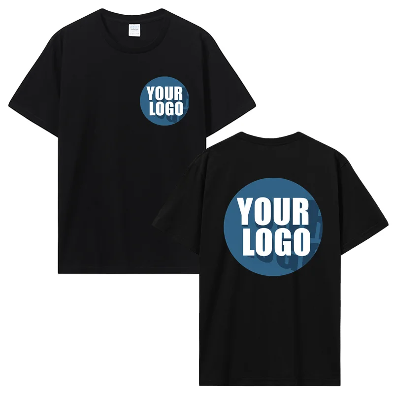 Personnalisez votre LOGO t-shirt Hip Hop Streetwear hommes coton T-shirts haut surdimensionné t-shirt unisexe été rétro personnalisé t-shirt