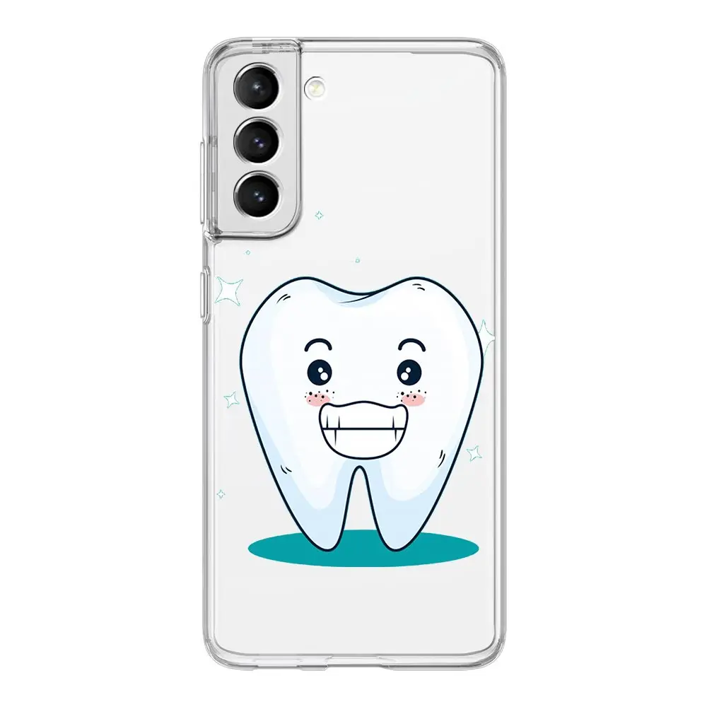 Cute Dentist Teeth Design Soft Clear Phone Case
