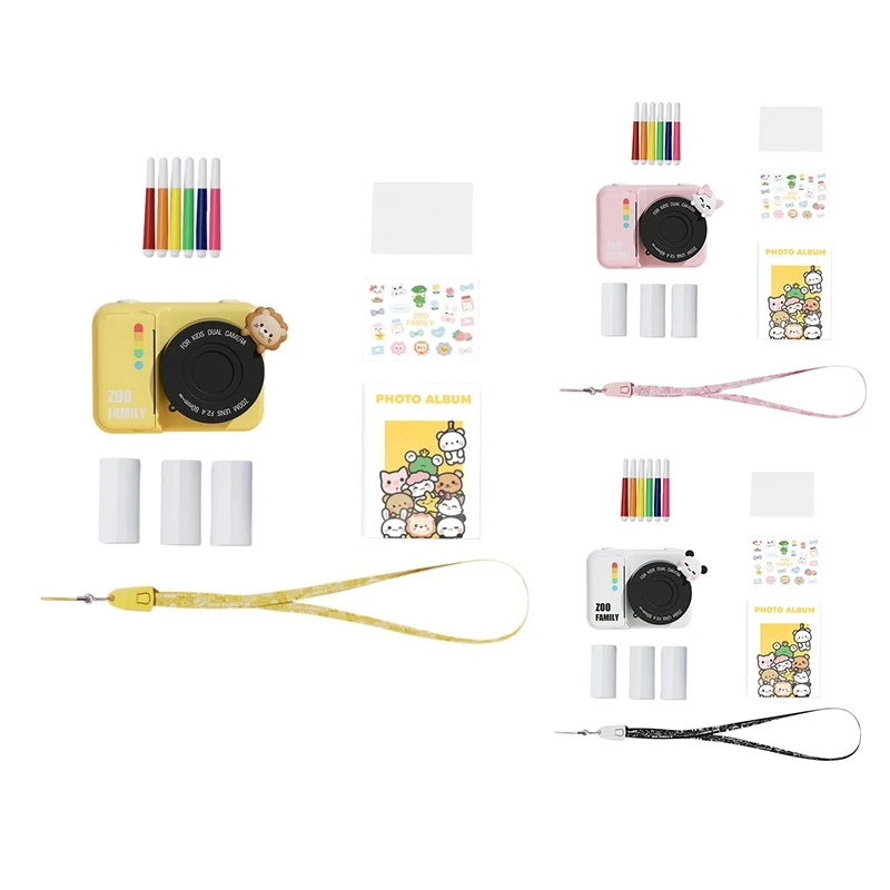 

Kids Instant Print Camera 3Inch Screen WIFI HD Digital Camera With 48MP Dual Lens Thermal Photo Paper