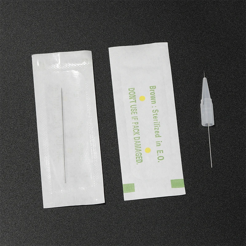 500Pcs 1RL 3RL 0.35*50mm Permanent Makeup Needle Caps Needle Tip Eyebrow Lip Tattoo Caps Nozzle For PMU Machine Supplies