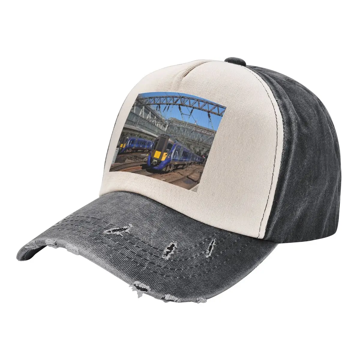 

Scotrail Class 380 trains at Glasgow Central Station Baseball Cap Designer Hat Rugby Brand Man cap New Hat Women Caps Men's