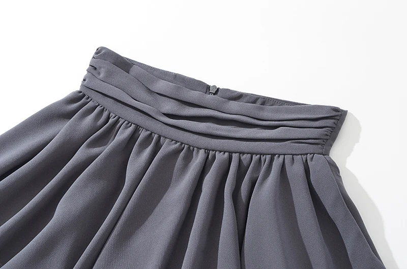 Women’s Solid A-line Layered Mini Skirt With Underpants And Frill Hem Detail