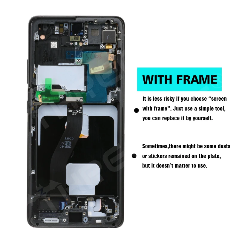 Dynamic AMOLED 2X For Samsung S21 Ultra G998B G998F G998U G998W LCD Display Touch Screen Digitizer Assembly Replacement S4009b4a7c94e43aab0569ff036864060Q