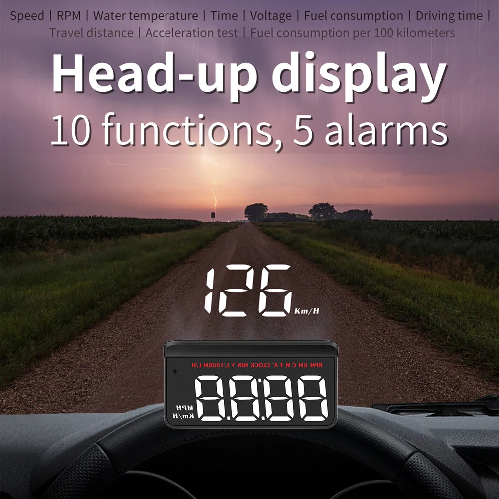 ڵ  HUD ȭ  GPS ӵ LED ÷, OBD2  ,  溸, ڵ ׼