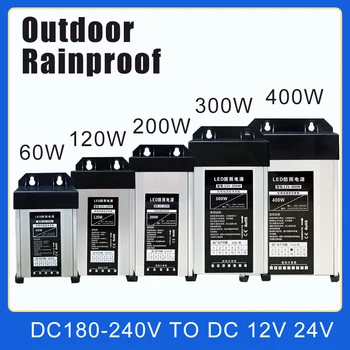 Rainproof Switching Power Supply, Iluminação exterior, Brilhante LED Drive, AC, DC, 12V, 60W, 120W, 200W, 300W, 400W 1
