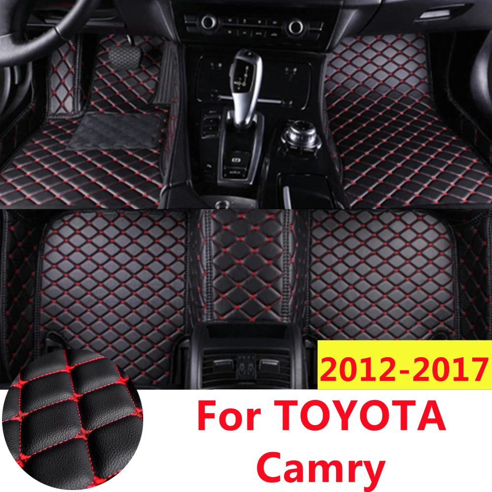 

SJ Full Set Custom Car Floor Mats Fit For TOYOTA Camry 2017 2016 2015 2014 2013 2012 Front & Rear Floor Liner Styling Auto Parts