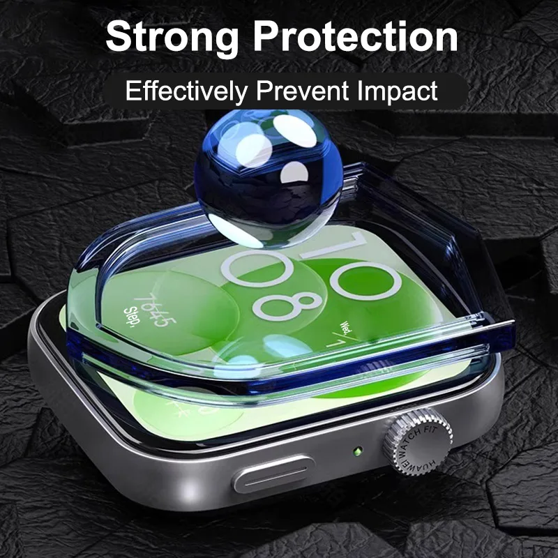 화웨이 워치 핏 3 용 소프트 스크린 보호대, 빠른 설치 도구 포함, 보호 유리 섬유 풀 커버 HD 필름, 화웨이 액세서리