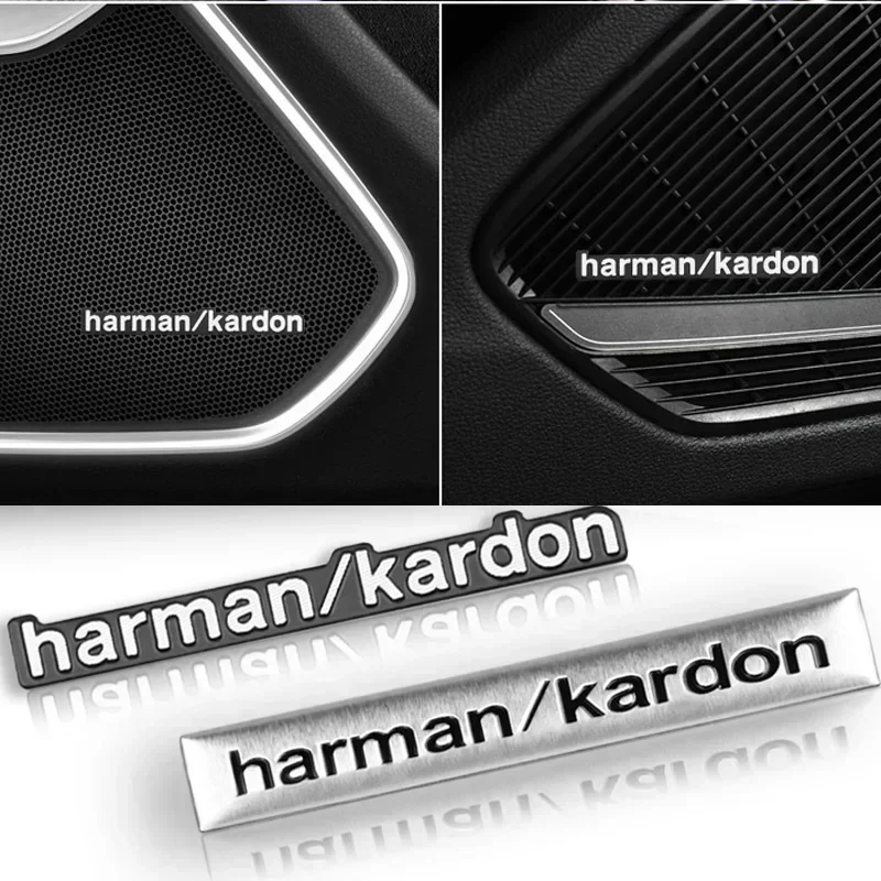 Aluminium Harman/Kardon Auto-Audio-3D-Aufkleber Autozubehör für Audi BMW VW Jeep Honda Mitsubishi Peugeot Renault Skoda Lexus – Detail 1