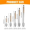 Leeseph Stainless Steel Food Tongs, Heavy Duty Kitchen Tongs with Wooden Handle for Cooking, Grilling and BBQ, 7-16 Inch Length 2