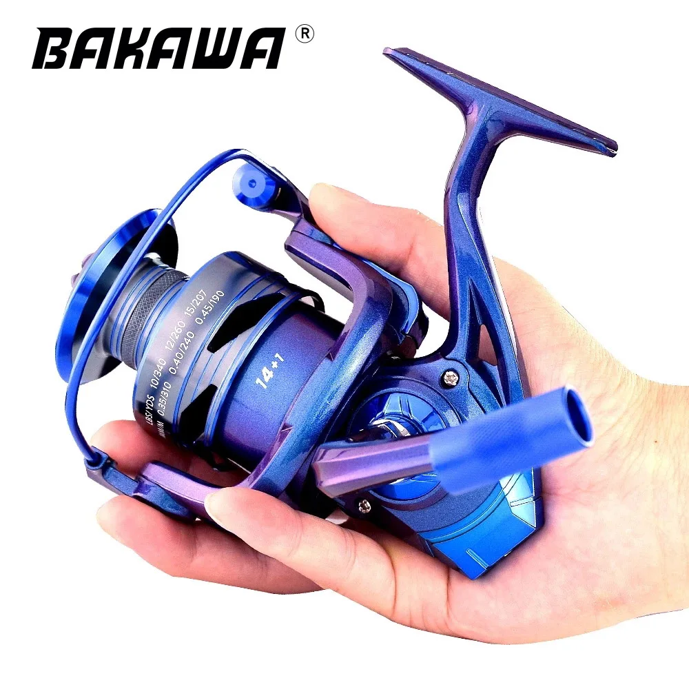 Bakawa Mulinello Da Pesca Spinning Pesca 2000-7000 Series Metal Spool Wheel Everying For Sea Saltwater Water Water Water Carp Feeder Tackle