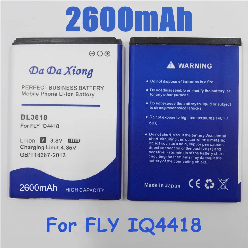

New 2600mAh BL3818 Li-ion Phone Battery For FLY IQ4418