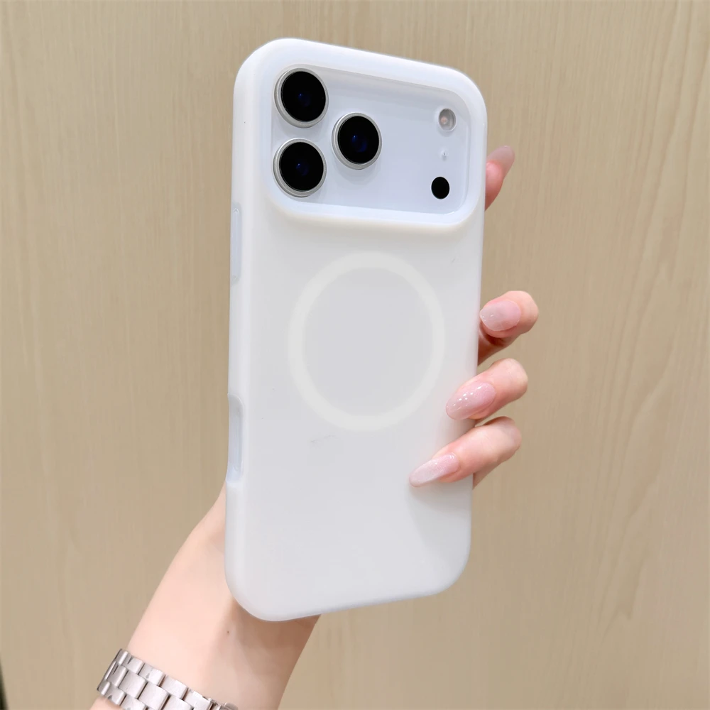 Premium Jelly Liquid Silicone Magnetic Case - Shockproof Matte Soft Cover