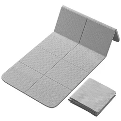 Eco-Friendly Foldable Yoga Mat - Non-Slip, Double-Sided for Pilates & Fitness Workouts (Grey)