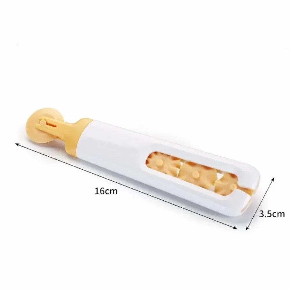 Plastic Pull Net Wheel Dough Circle Cutter Yellow and White Pizza Lattice Roller 4 Rollers Biscuit Rolling Cutting Blade Pizza