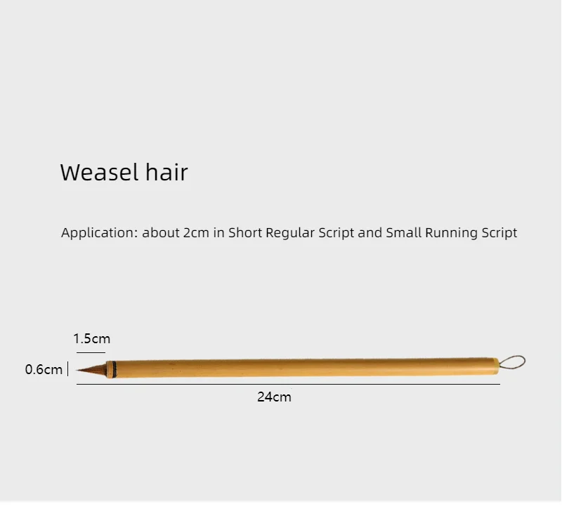 Wiesel pinsel Wollhaar bürste kurzes reguläres Skript kleines laufendes Skript Schreib pinsel Kalligraphie für Anfänger weicher Pinsel – Detail 3