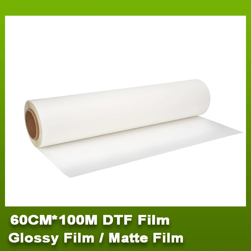 CFINK 60cm*100m 롤 DTF 직접 전사 필름 (엡손 L805 I1600 I3200 4720 XP600 프린터용, DTF 잉크 인쇄용, 60cm)