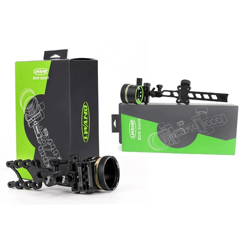 Mirino Per Arco Composto E Ricurvo - 1 Pin Con Lenti 4X E 6X, Design A T Sgancio Rapido, Lega Alluminio - Foto 7