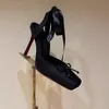 2025 Women Summer High Heeled Shoes for Woman's Square Toe Thin Heels Butterfly-Knot Pumps Sexy Ladies Ankle Strap Wedding Shoes 1