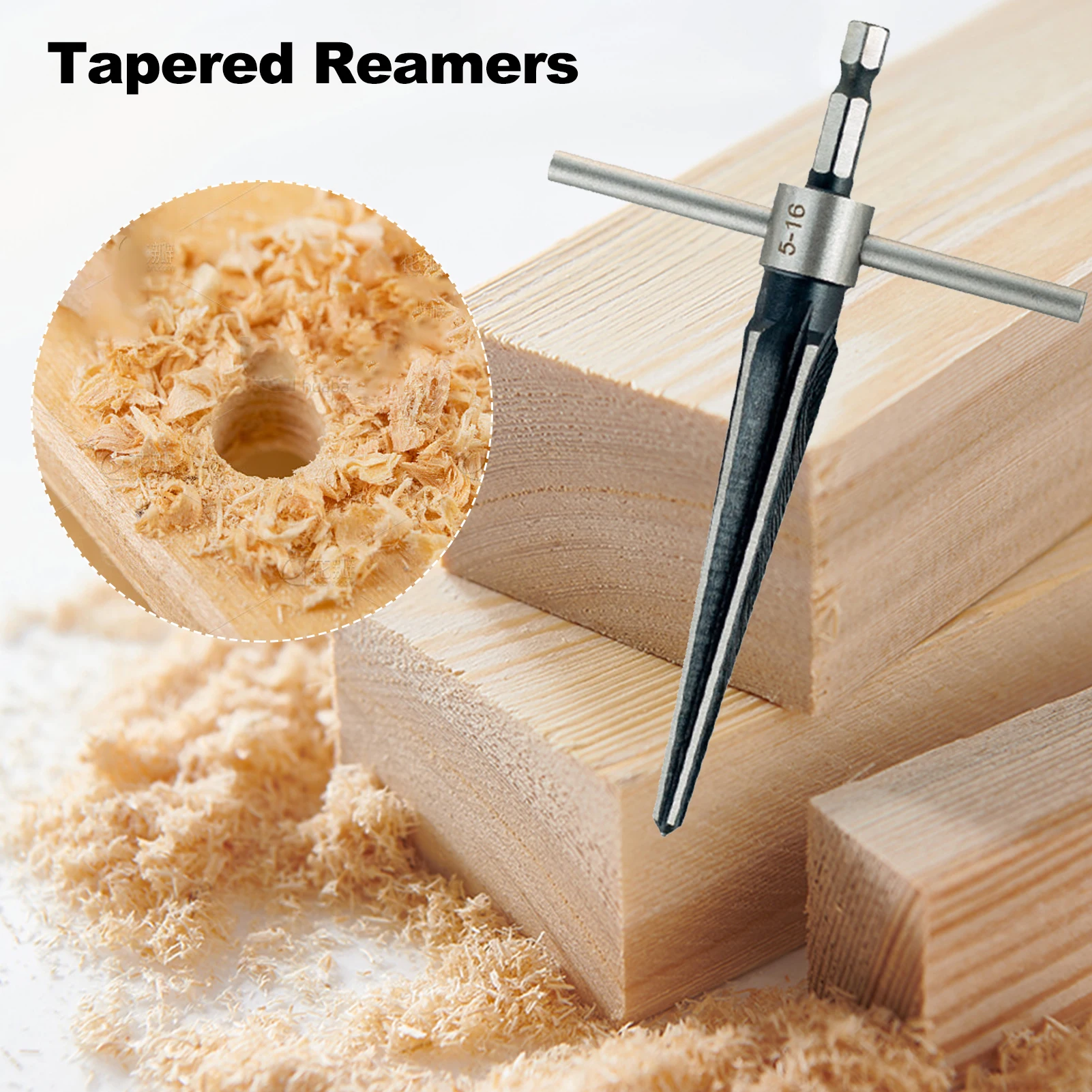 Taper Reamer 3-13mm&5-16mm Hand Reamer Tool Enlarge Pin Hole Handheld for Wood Metal Plastic Drilling Tools Pipes Cutting