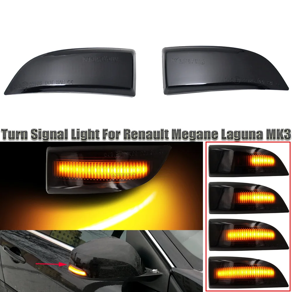 LED Dynamic Turn Signal Light Side Mirror Blinker Indicator Light For Renault Megane MK3 Scenic - View #5