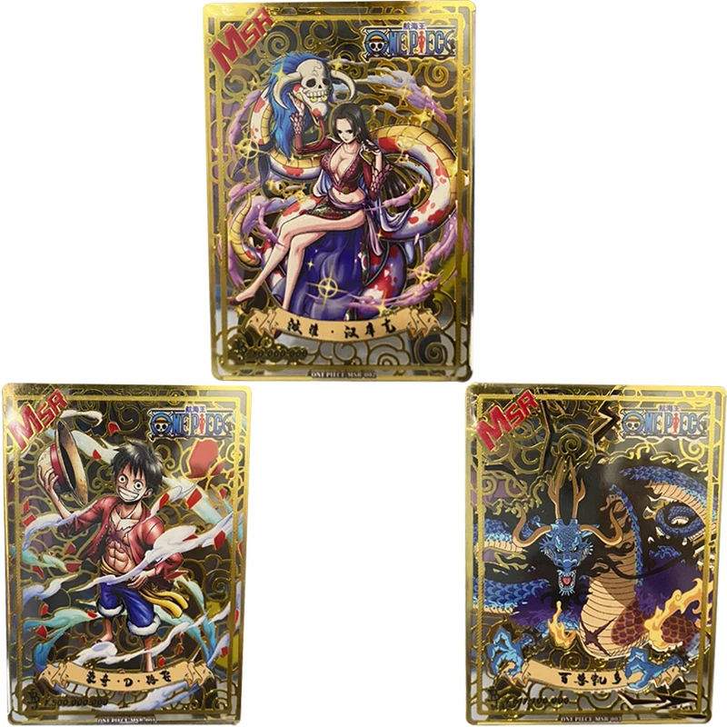 

Original Japan Anime One Piece Metal Cards Rare Msr Cartoon People Hancock Nico Robin Child Board Game Battle Collection Card