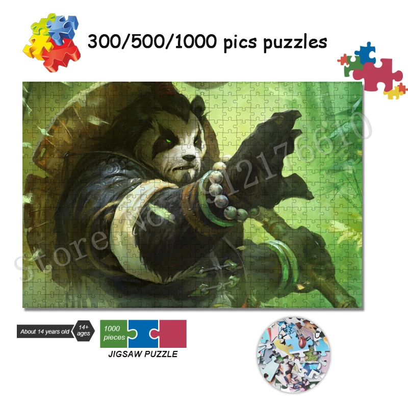 

Panda World of Warcraft Jigsaw Puzzle Nordic 300/500/1000 Pics Puzzles for Adults Decompressed Educational Game Toys Home Decor