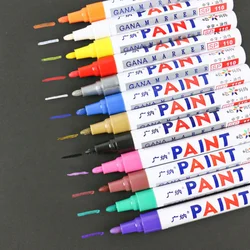 12 Color White Waterproof Rubber Permanent Paint Marker Pen Car Tyre Tread Environmental Tire Painting