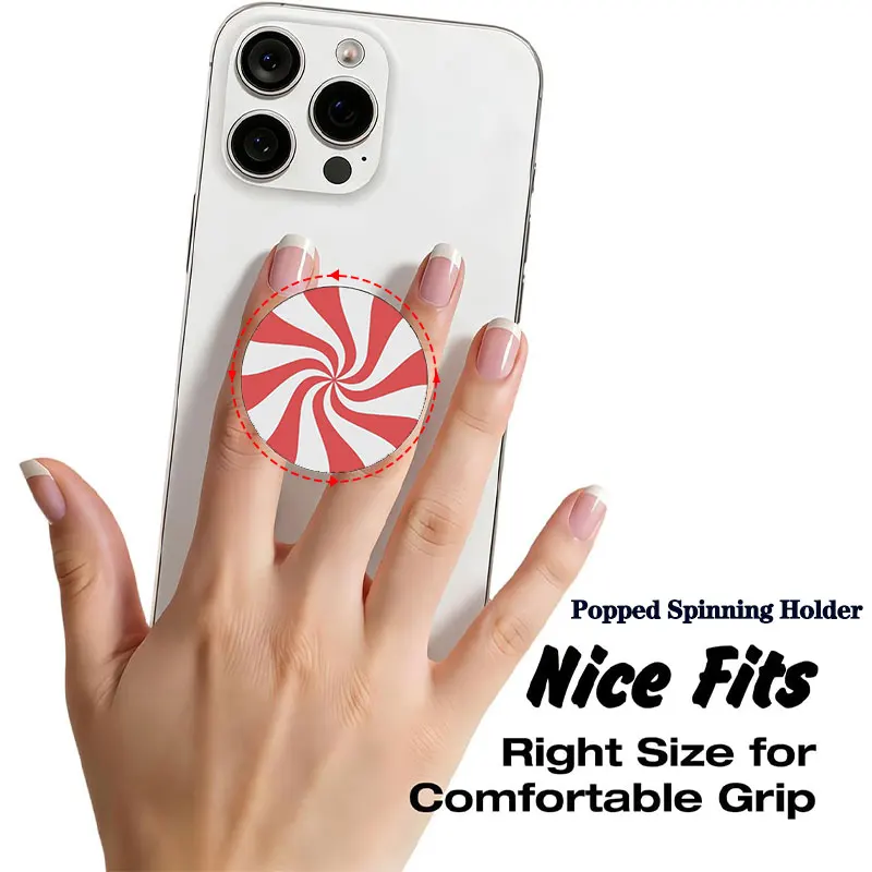 Enhanced Universal Phone Grip with Expanding Kickstand & Adhesive Holder