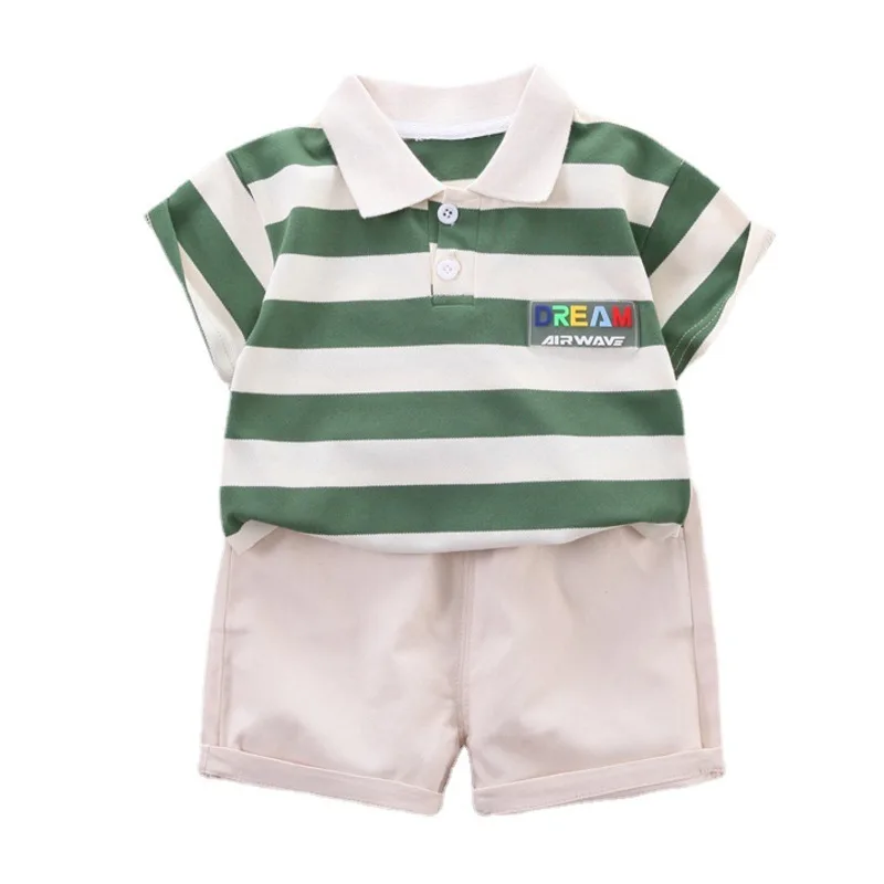 

New Summer Baby Clothes Suit Children Boys Casual Striped T-Shirt Shorts 2Pcs/Set Kids Outfits Toddler Costume Infant Sportswear