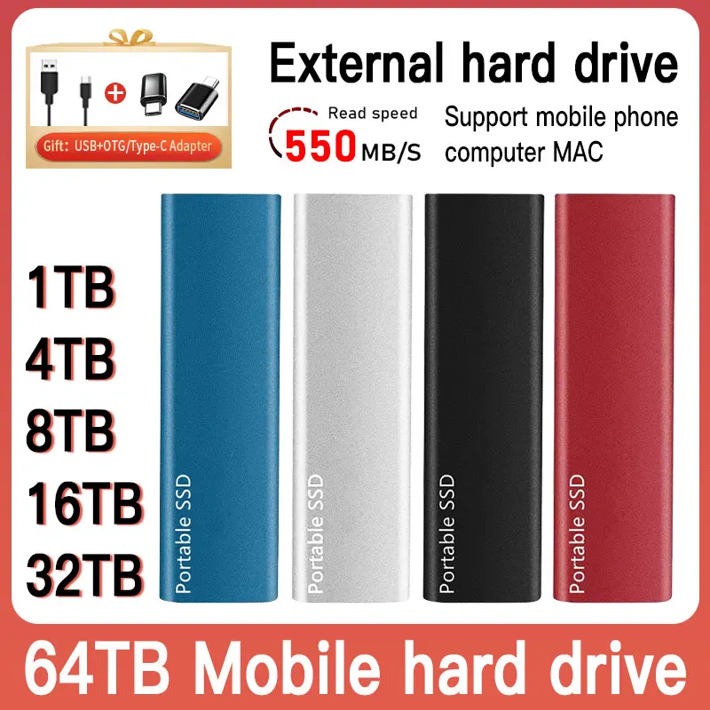 

Original 2tb external hard drive High speed 1TB portable external ssd 500gb storage Solid-state drive hard disk for laptop/MAC
