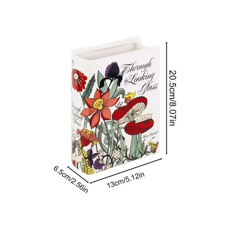 Ceramic Book Vase Pride and Prejudice Cute Bookshelf Decor Unique Gift for Book Lovers Home Interior Wall Shelf Decoration House 6