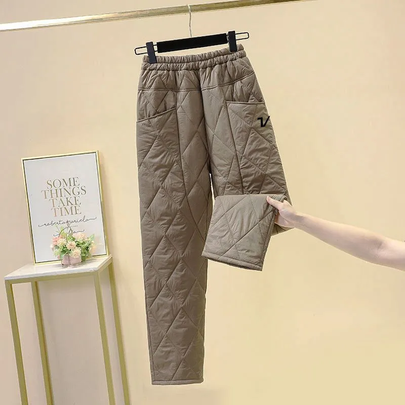 신상바지 Winter Golf Wear Women Korean Luxury Golf Pants Thin Light Down Cotton Pants Keep Warm Casual Women Clothes