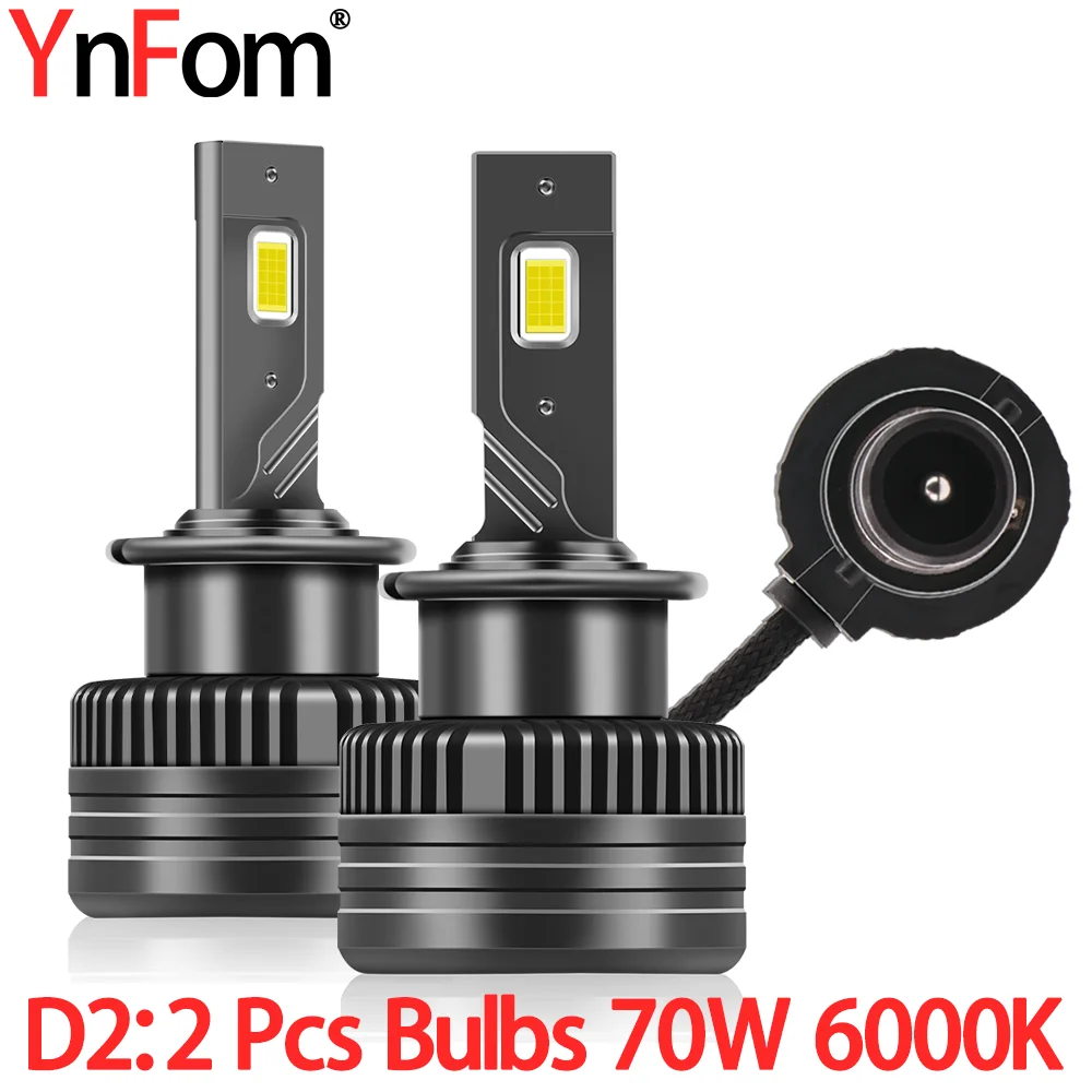 

YnFom Car Special HID To LED Headlight Canbus (2 Pcs) D2S D2R Bulbs Kit For Cars Low Beam,Car Accessories