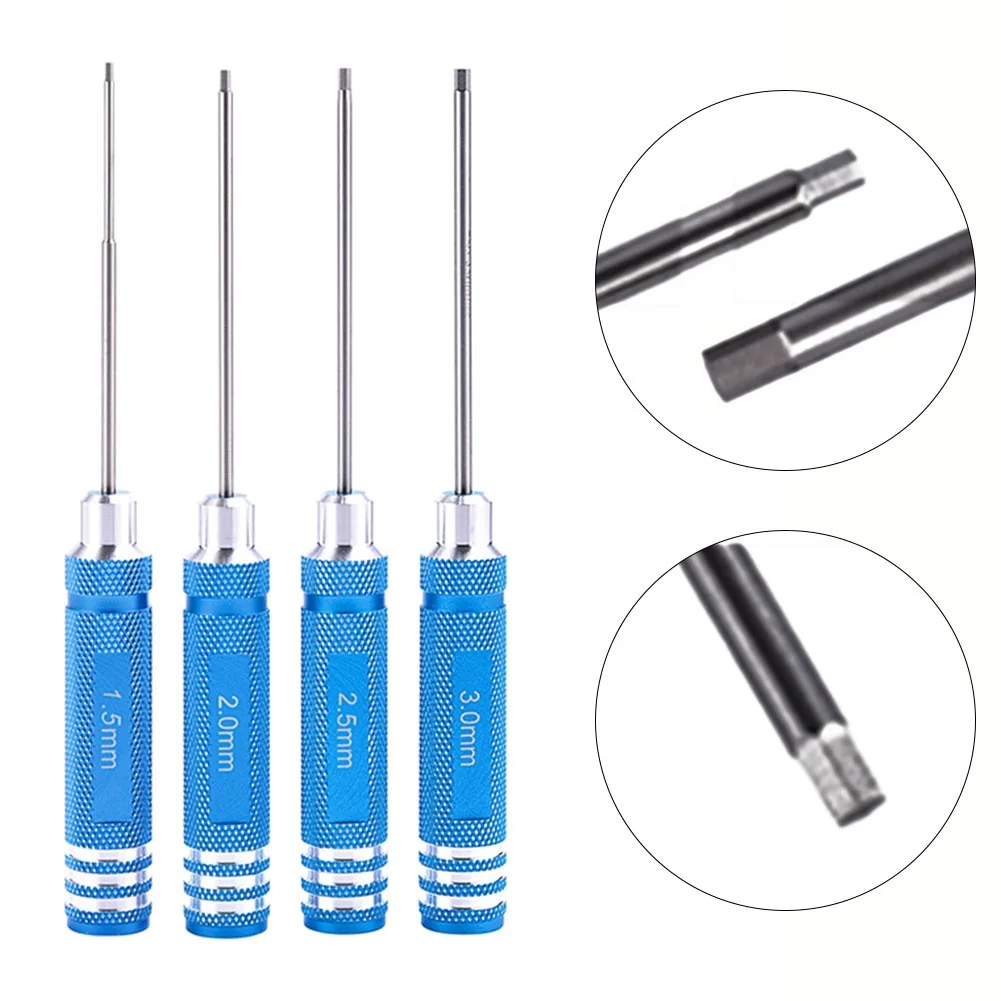 

4pcs HSS Hexagon Wrench Screwdrivers Tools 1.5-3.0mm For RC Model Screw Driver Manual Household Tools Parts Accessory