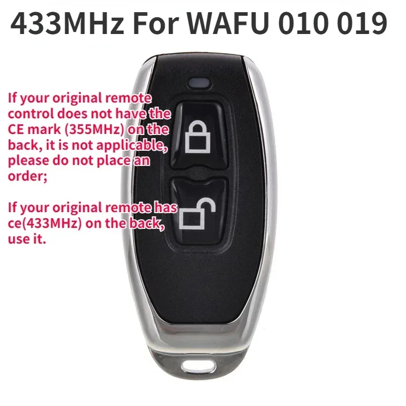 WAFU 433MHz Remote Controller Door Lock Remote Control Key For WF-010 WF-019 WF-011A Invisible Door Lock 1pcs