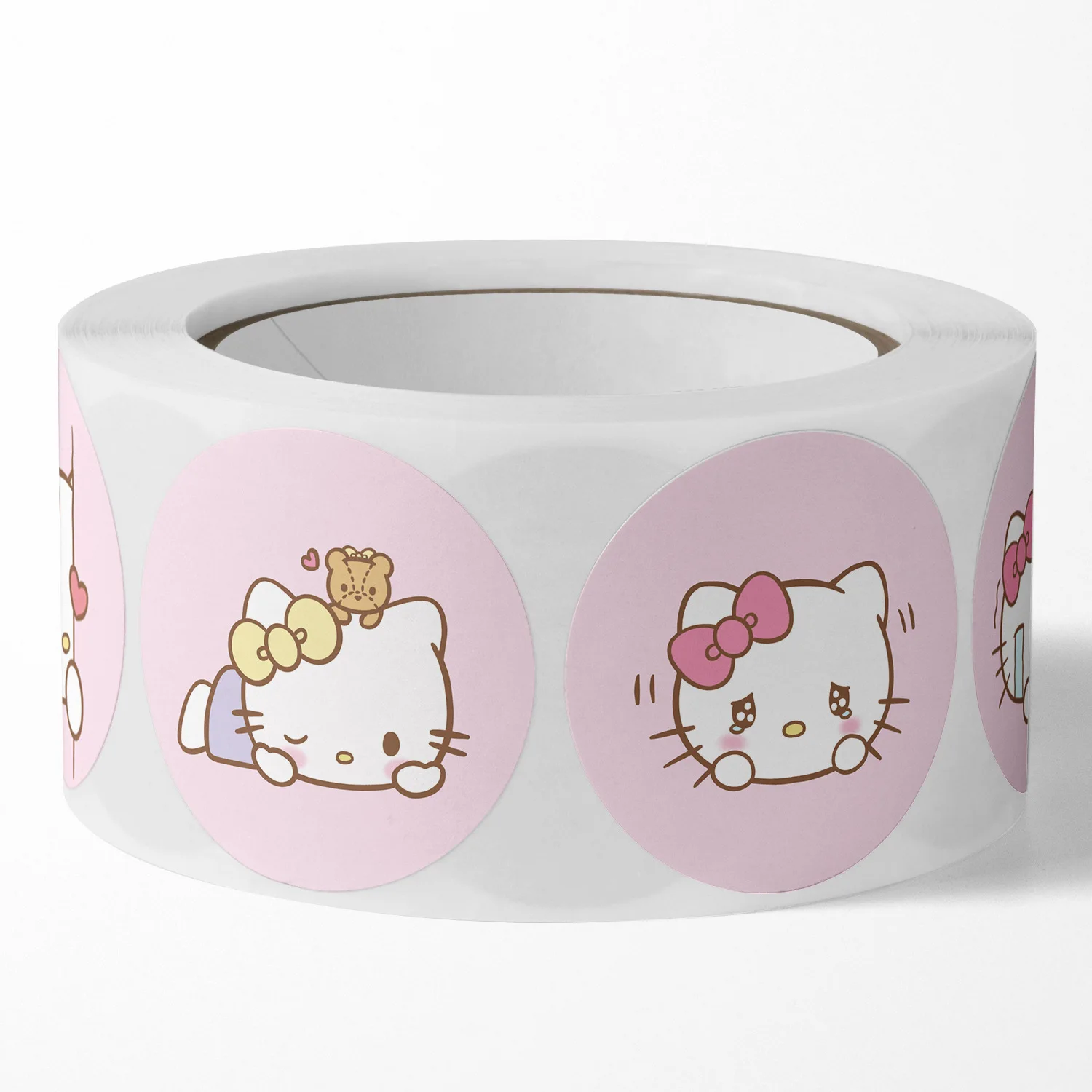 2023 New Sanrio Hello Kitty Roll Roll Stickers Ins Decorative Hand Ledger Stickers Sealing Stickers Tape Expression Cute Cartoon